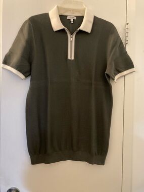 Men’s Reiss Tobago short sleeve Shirt sage green M